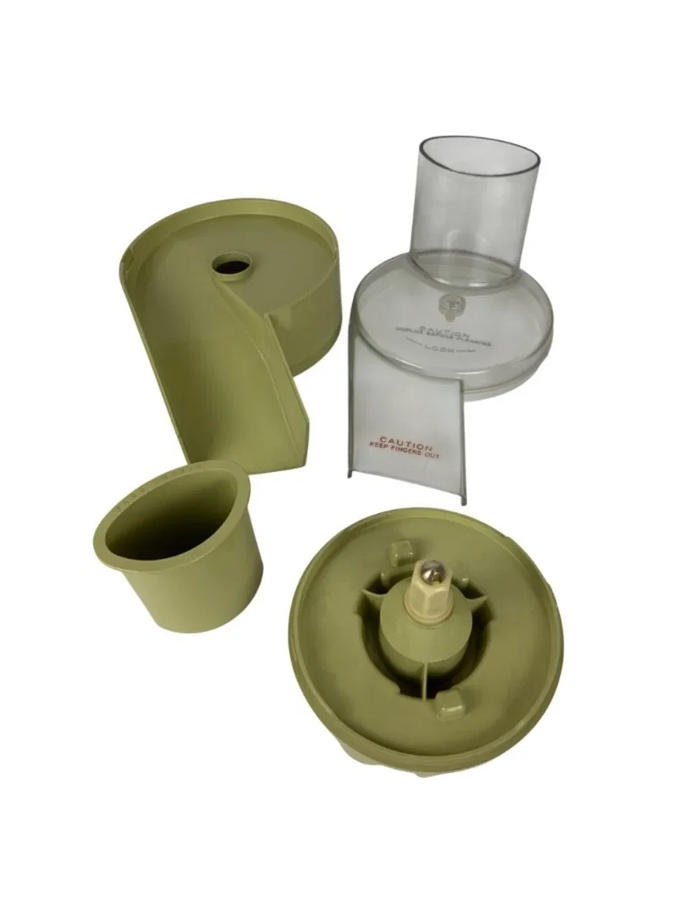 Oster Regency Kitchen Center Salad Maker Attachment & Pusher Avocado Green 1970s